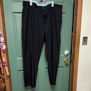 Savane Black Men's Dress Pants - Classic Straight Leg